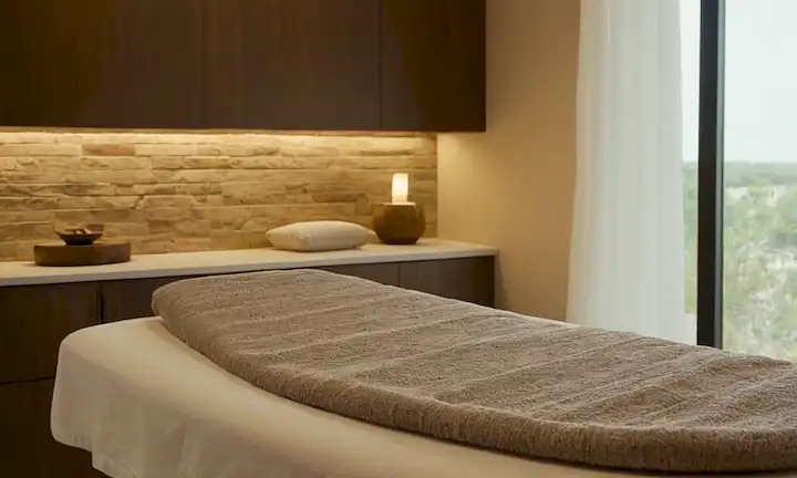 Una sala de tratamiento cálido y calmante