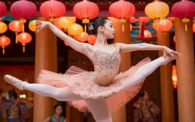 Aquí hay una descripción de la imagen de la cubierta: Una bailarina china en un tutu fluyente