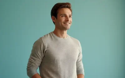 Una mujer o un hombre con ropa cómoda