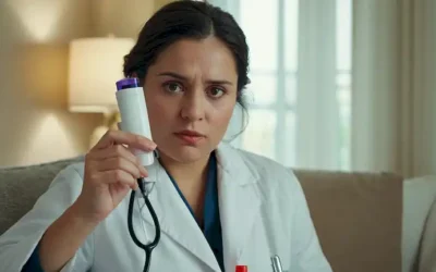 Aquí hay una descripción posible: Una persona se enfrenta con ojos rojos y hinchados