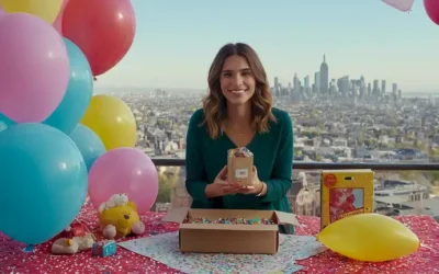 Un cliente sonriente que sostiene un paquete