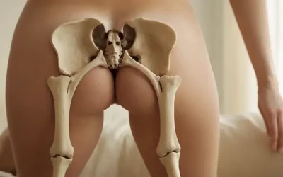 Una mujer inferior cuerpo con piernas separadas